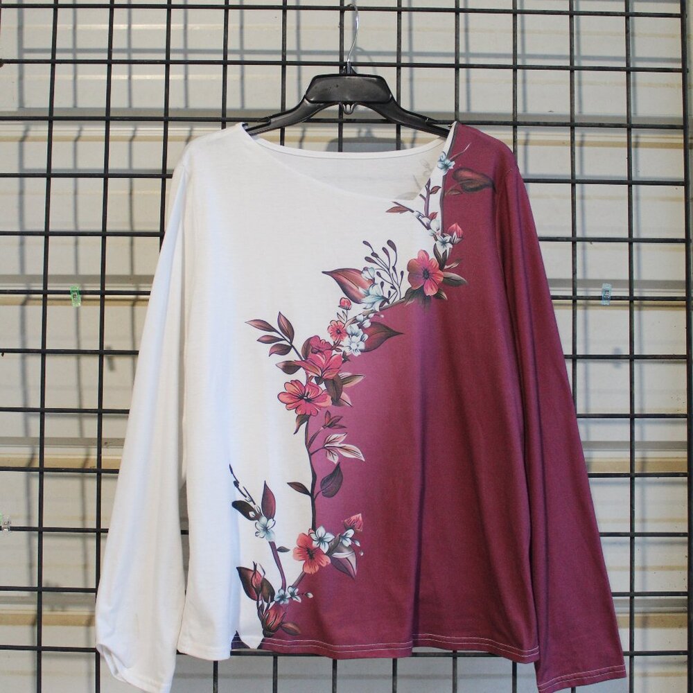 Shien - Asymmetrical neck Blouse - size XXL